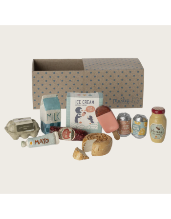 Maileg Miniature Grocery Box – Boîte d’Épicerie pour Maison de Poupée