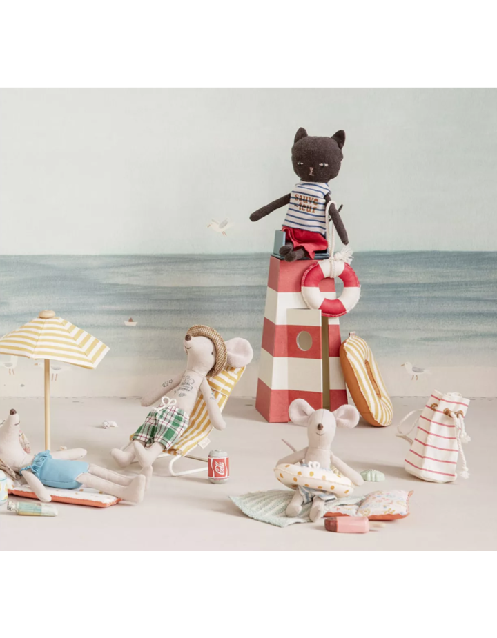 Sac de plage Maileg avec essentiels – accessoire souris miniature