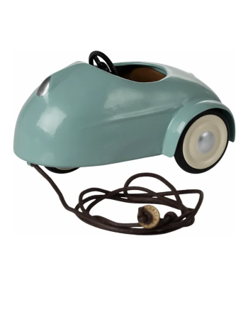 Voiture souris Maileg bleue – accessoire maison de poupée enfant