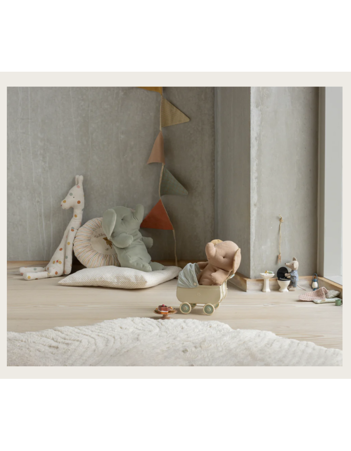 Éléphant Maileg Safari Small rose – peluche enfant douce