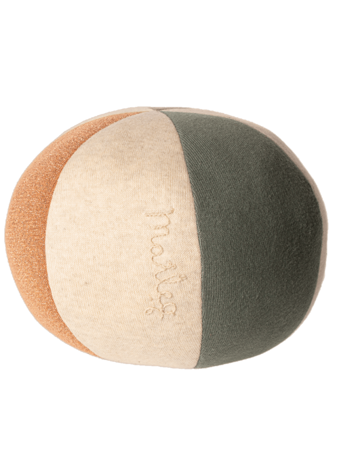 Balle Maileg bébé Dusty Green Coral – jouet d’éveil doux