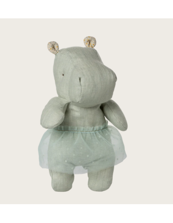 Hippopotame Maileg jupe mint – peluche Safari Friends enfant