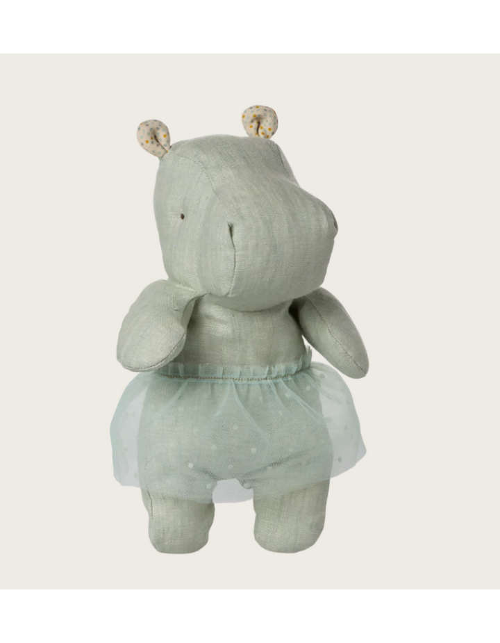 Hippopotame Maileg jupe mint – peluche Safari Friends enfant