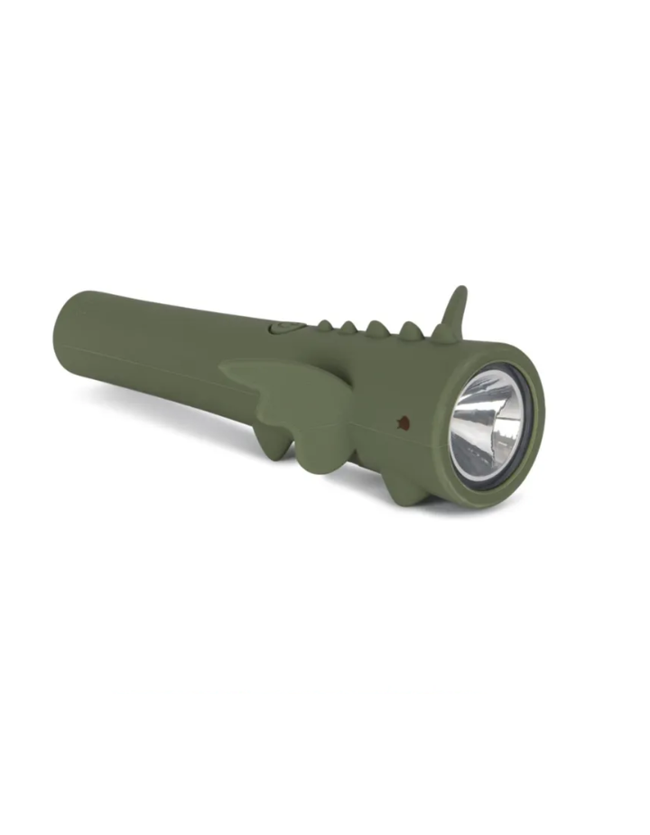 Lampe de Poche Dragon Silicone Vert Olive – Konges Sløjd | Achat Enfant