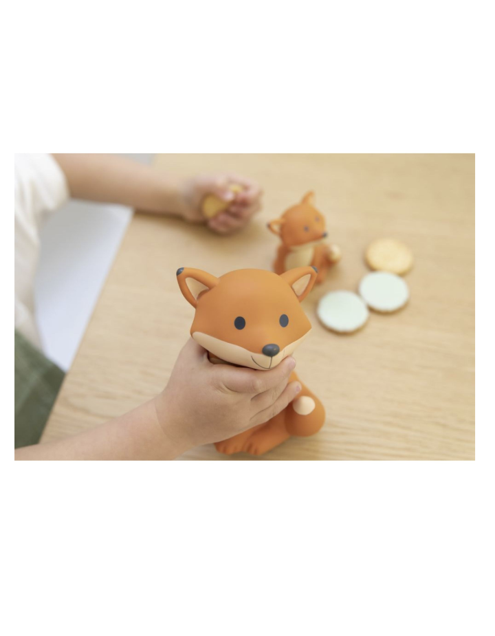 Tirelire renard César orange taille L – Atelier Pierre | Déco enfant