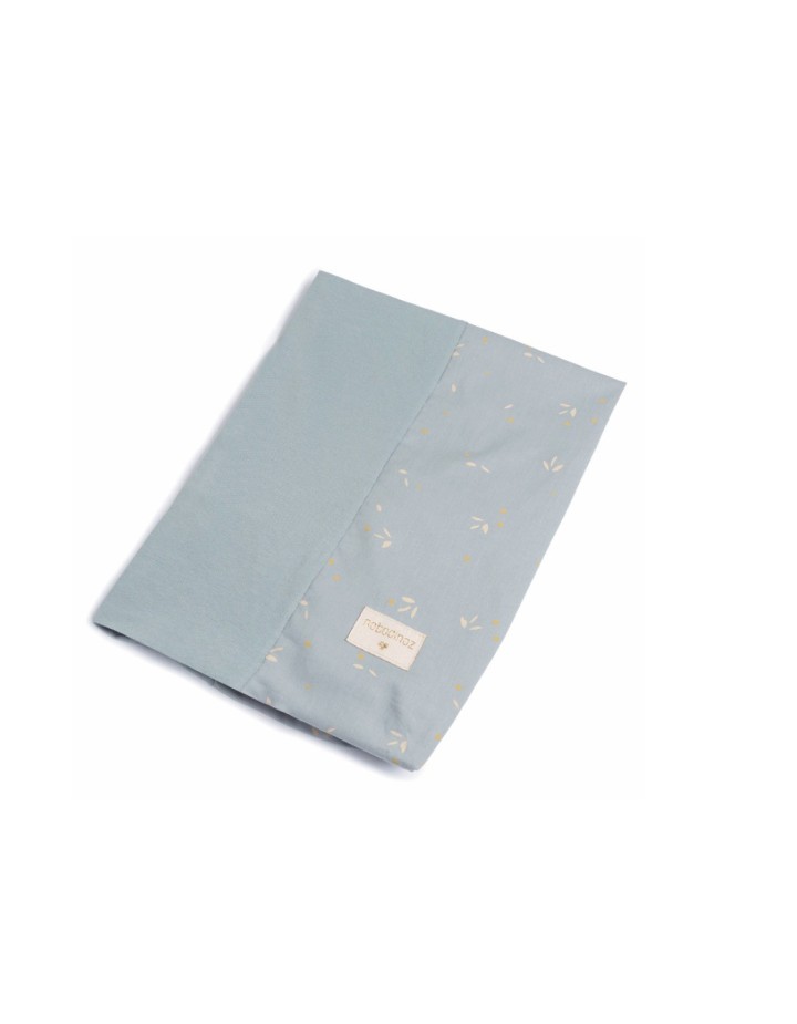 Housse matelas à langer Willow Soft Blue Nobodinoz coton bio