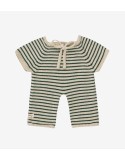 Combinaison Gommu French Stripes Soft Green – Vêtement poupée