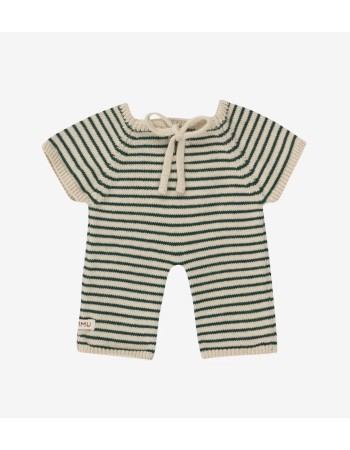 Combinaison Gommu French Stripes Soft Green – Vêtement poupée