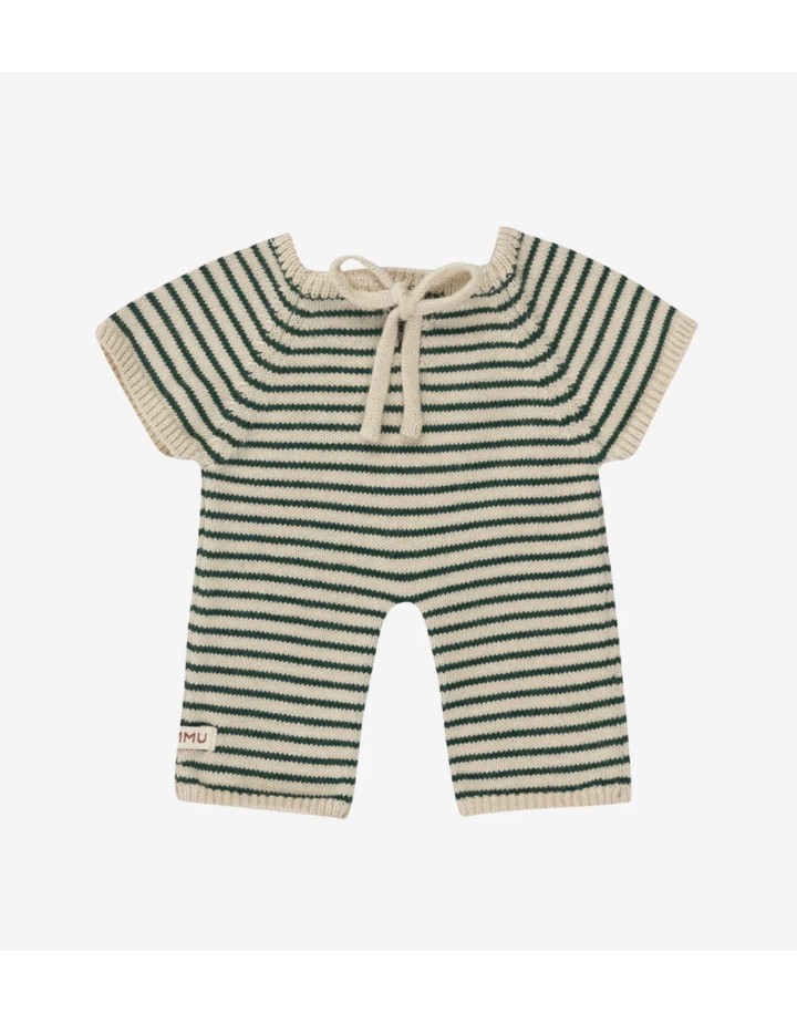 Combinaison Gommu French Stripes Soft Green – Vêtement poupée