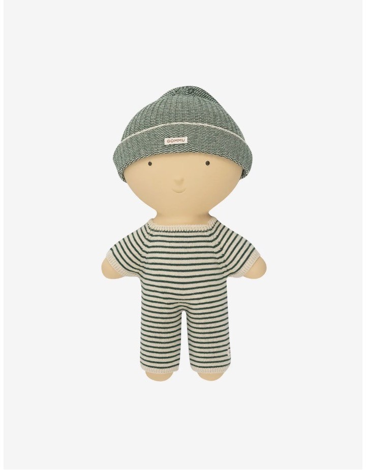 Combinaison Gommu French Stripes Soft Green – Vêtement poupée