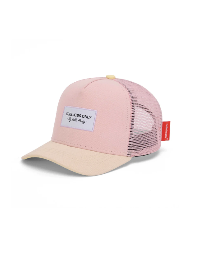Casquette bébé enfant Mini Powder Pink – Hello Hossy | Trucker coton bio