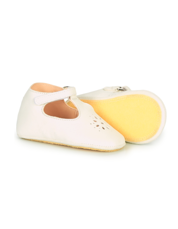 Chaussons Bébé Easy Peasy My Lillyp Blanche | Cuir Éco