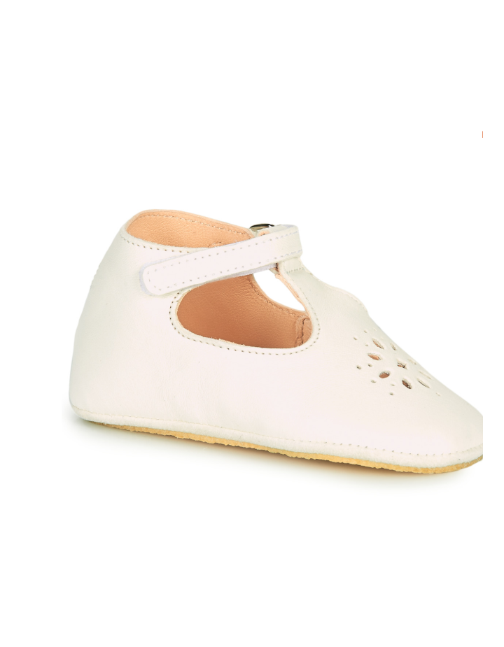 Chaussons Bébé Easy Peasy My Lillyp Blanche | Cuir Éco
