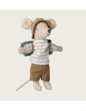 Souris randonneur grand frère Maileg – Rayures | Hiker Mouse