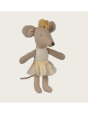 Souris ballerine Maileg petite sœur – tutu blanc cassé
