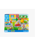 Puzzle sonore ville en bois Les Popipop – Moulin Roty