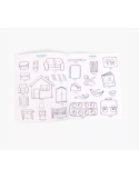 Imagier à colorier avec stickers Les Popipop Moulin Roty – Activité créative enfant