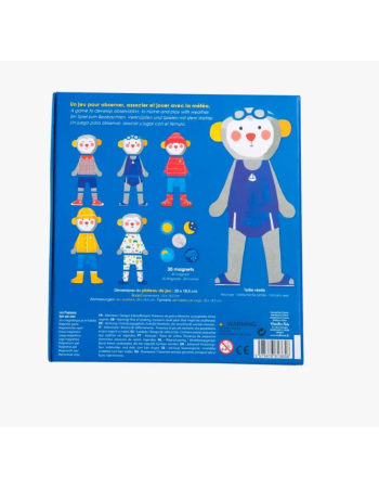 Jeu magnétique S’habiller Popipop Moulin Roty – Jeu de voyage enfant