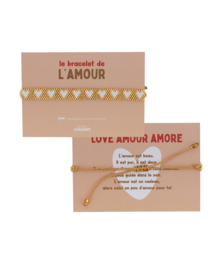 Bracelet perles or blanc Atelier Wagram – Bracelet tendance femme et enfant