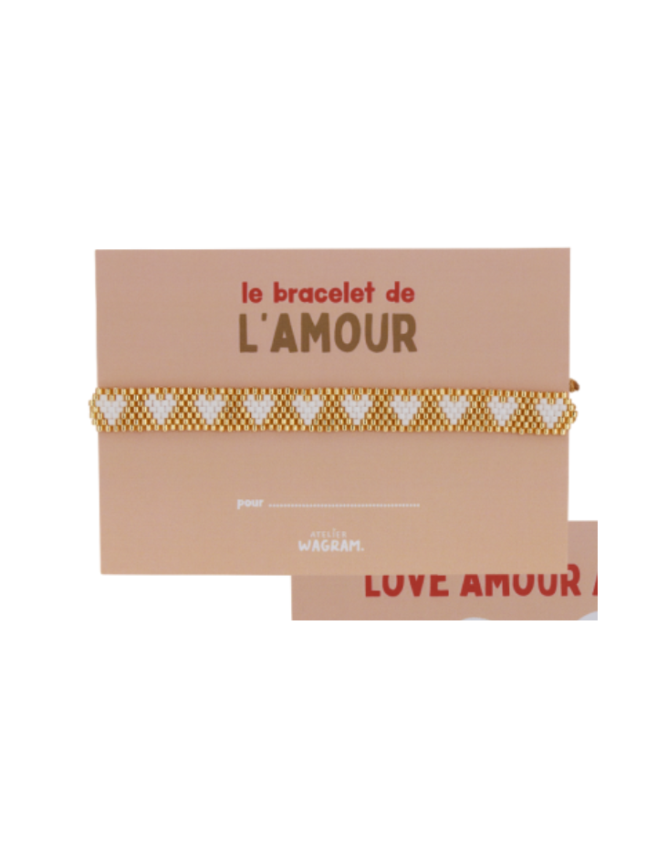 Bracelet perles or blanc Atelier Wagram – Bracelet tendance femme et enfant