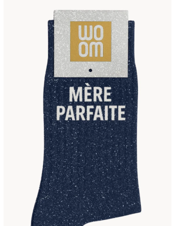Chaussettes à paillettes “Mère Parfaite” Marine