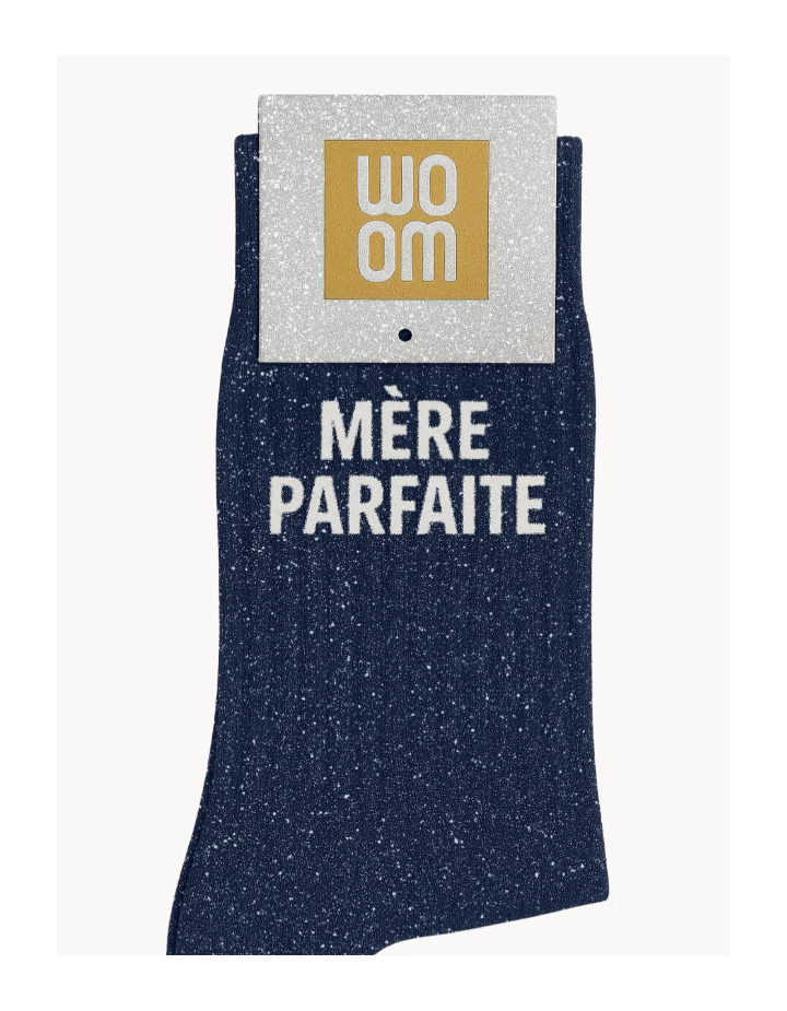 Chaussettes à paillettes “Mère Parfaite” Marine