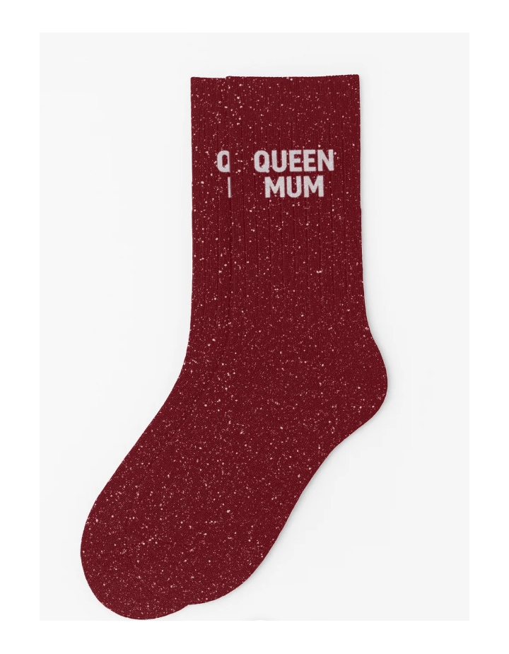 Chaussettes à paillettes “Queen Mum” Cherry Pop
