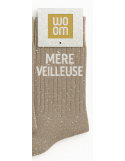 Chaussettes à paillettes “Mère Veilleuse” Beige – WOOM