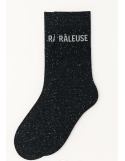 Chaussettes à paillettes “Râleuse” Noir – WOOM