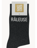 Chaussettes à paillettes “Râleuse” Noir – WOOM