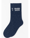 Chaussettes à paillettes “Drama Queen” Bleu Marine – WOOM