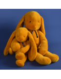 Peluche Lapin Méloé safran 37 cm Mailou Tradition – Peluche made in France