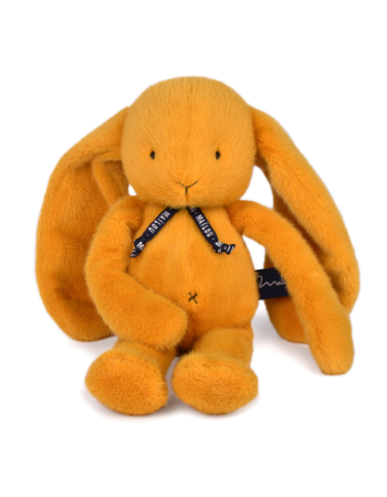 Peluche Lapin Méloé safran 37 cm Mailou Tradition – Peluche made in France
