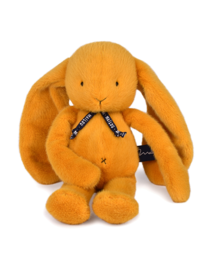 Peluche Lapin Méloé safran 37 cm Mailou Tradition – Peluche made in France