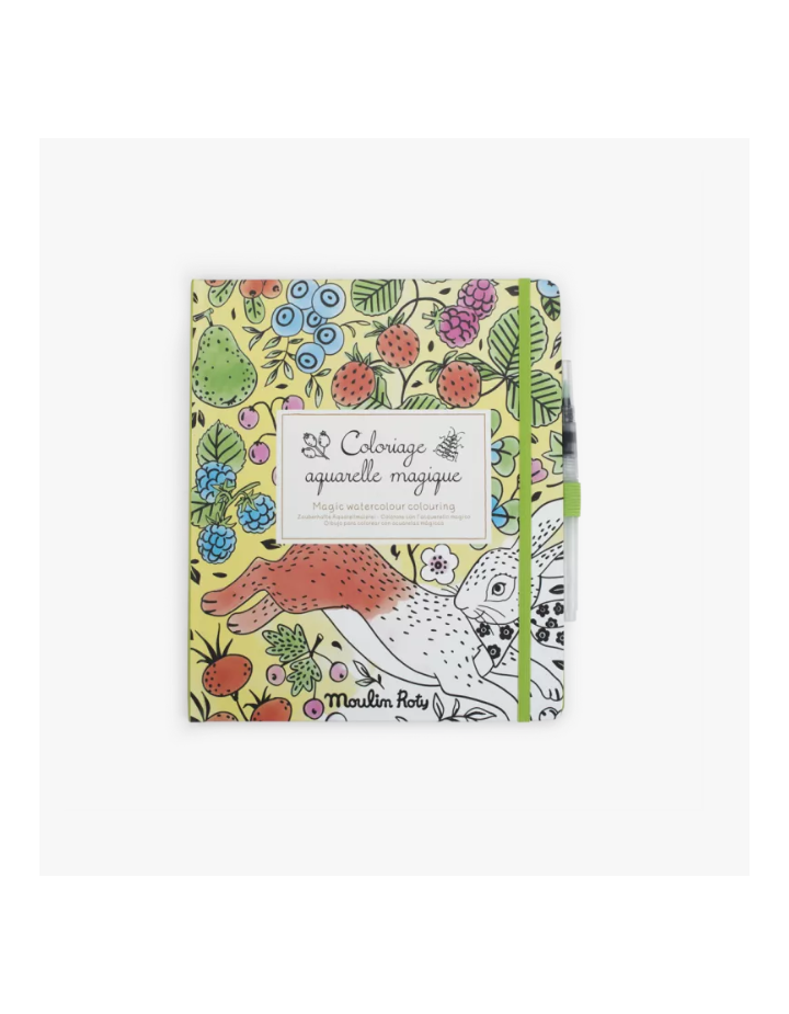 Cahier Coloriage Aquarelle Magique Le Jardin du Moulin – Moulin Roty