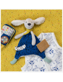 Doudou Plat Pilou Bleu Puce & Pilou – Moulin Roty
