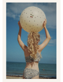 Ballon de plage Konges Sløjd Navy Dot – jeu gonflable enfant