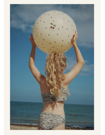 Ballon de plage Konges Sløjd Navy Dot – jeu gonflable enfant