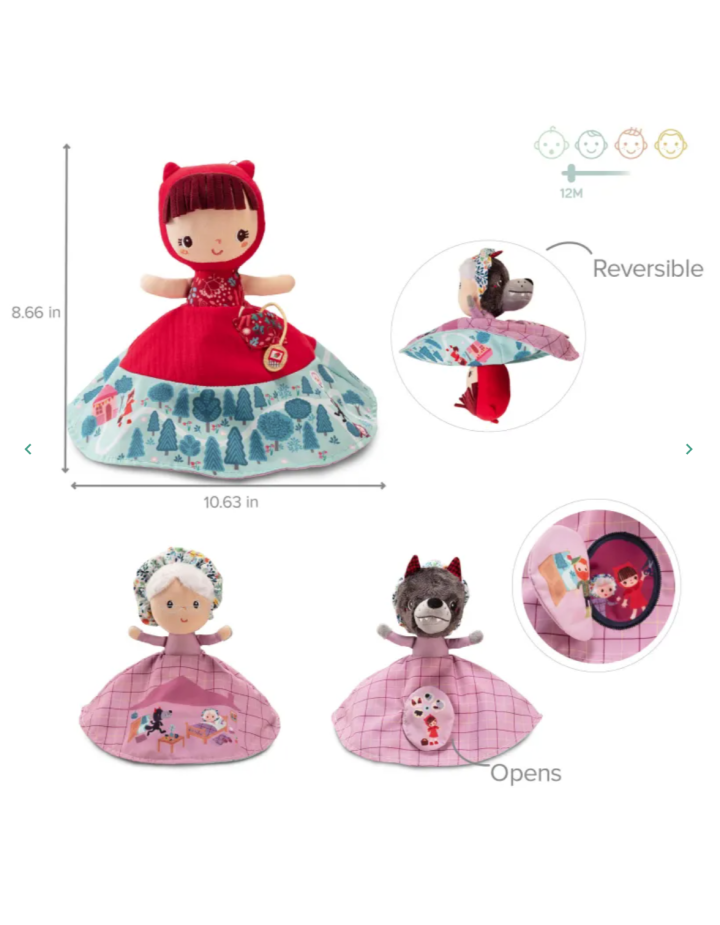 Marionnette réversible Chaperon Rouge – Lilliputiens | Conte 3-en-1
