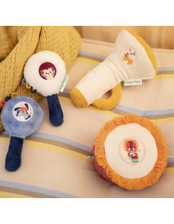 Hochet tambour Jack le Lion – Lilliputiens | Jouet d’éveil musical bébé