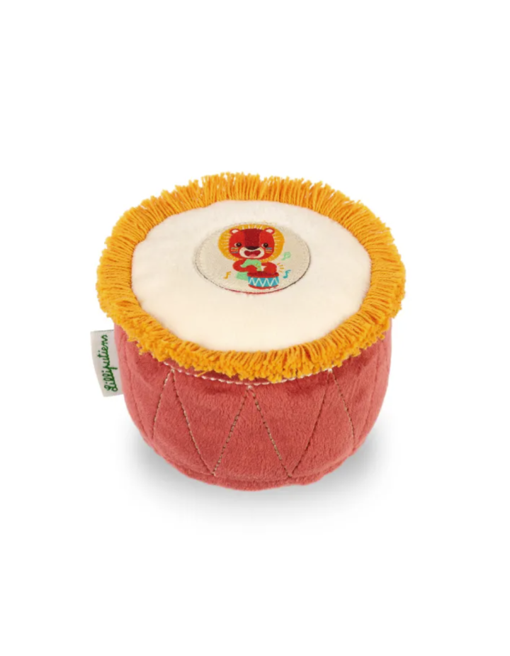 Hochet tambour Jack le Lion – Lilliputiens | Jouet d’éveil musical bébé