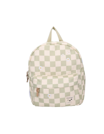 Sac à dos enfant Pâquerettes Beige Vert 31 cm | Maternelle Kidzroom