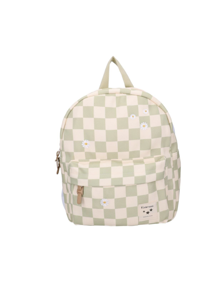 Sac à dos enfant Pâquerettes Beige Vert 31 cm | Maternelle Kidzroom