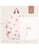 Sac à dos enfant Loving Days cœurs rose caramel – Kidzroom