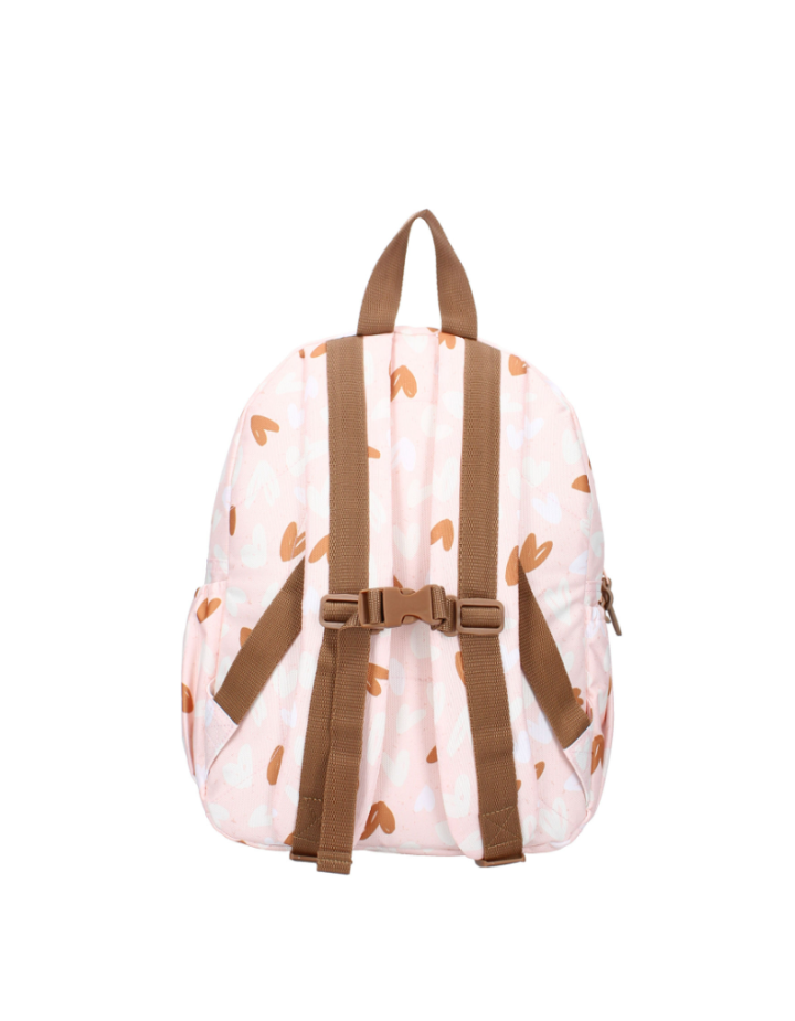 Sac à dos enfant Loving Days cœurs rose caramel – Kidzroom