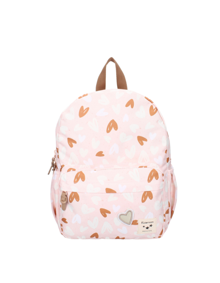 Sac à dos enfant Loving Days cœurs rose caramel – Kidzroom