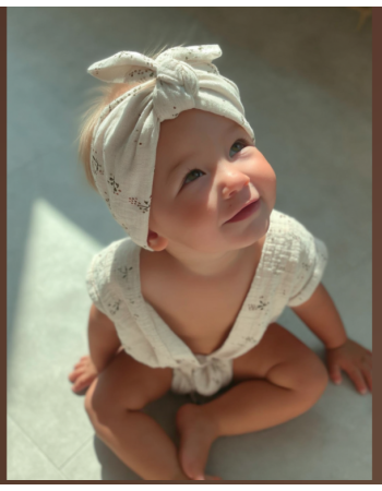 Turban Bébé Roseberry Babyshower | Turban Naissance Coton