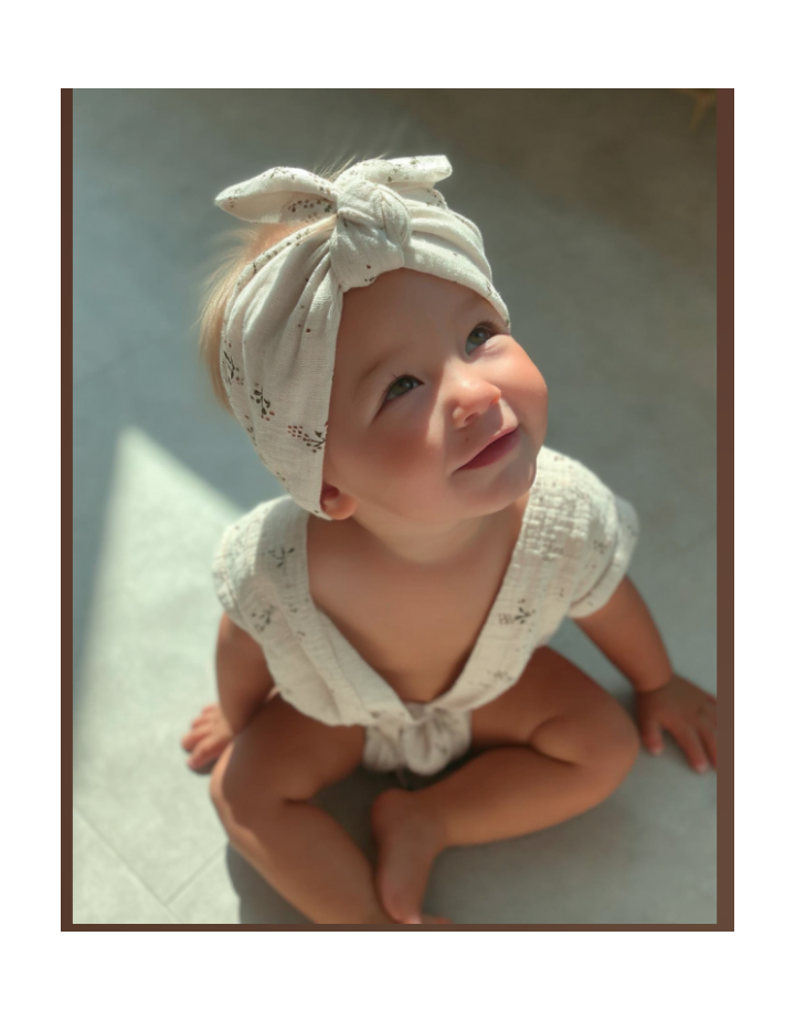 Turban Bébé Roseberry Babyshower | Turban Naissance Coton