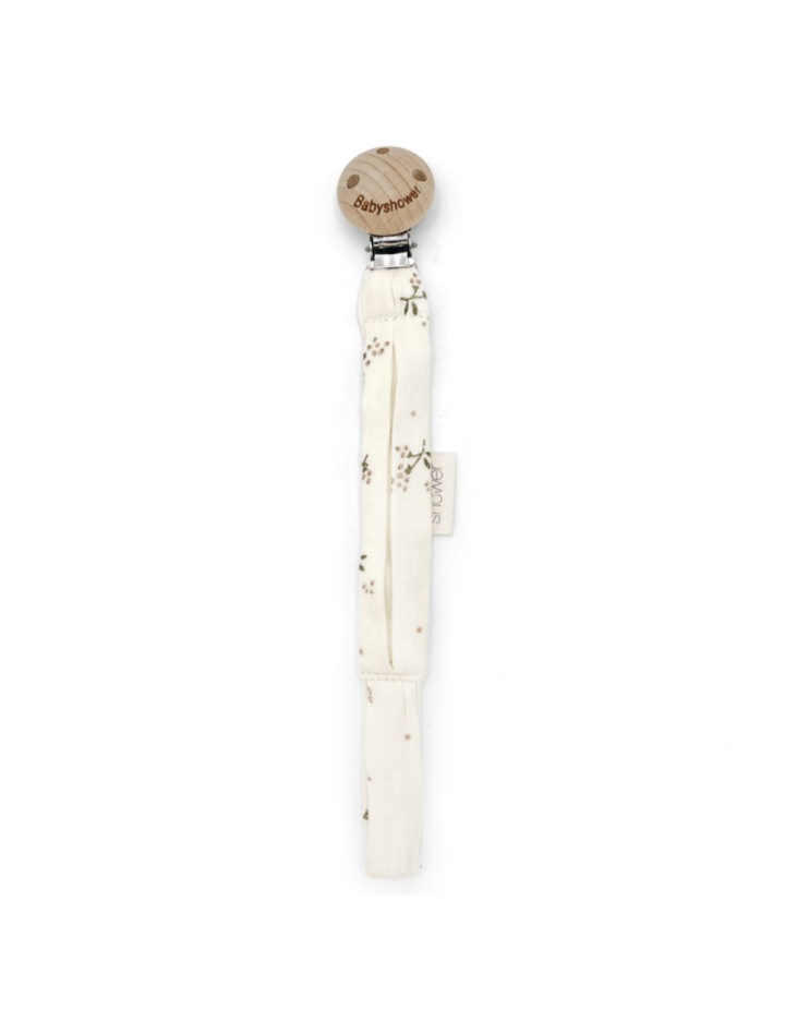 Attache-tétine bois Roseberry – Babyshower | Accessoire sucette bébé