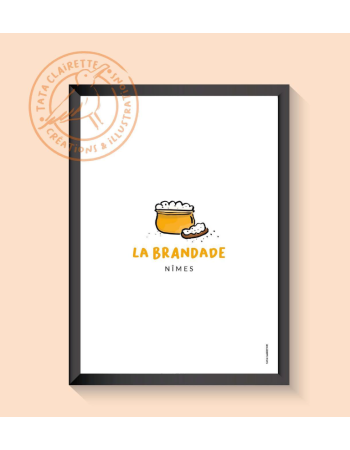 Affiche La Brandade de Nîmes A4 – Poster Déco Apéro du Sud | Family Store